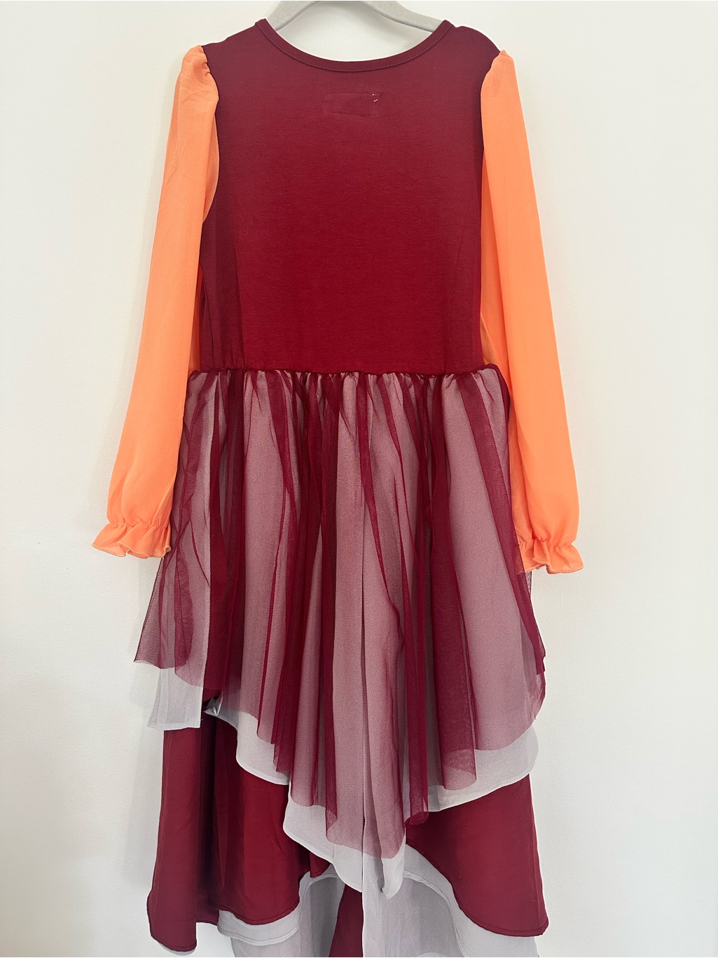 Nwt Taylor Joelle Mary Sanderson Hocus Pocus Witch Burgundy Peasant Dress 8 — image 8 of 8